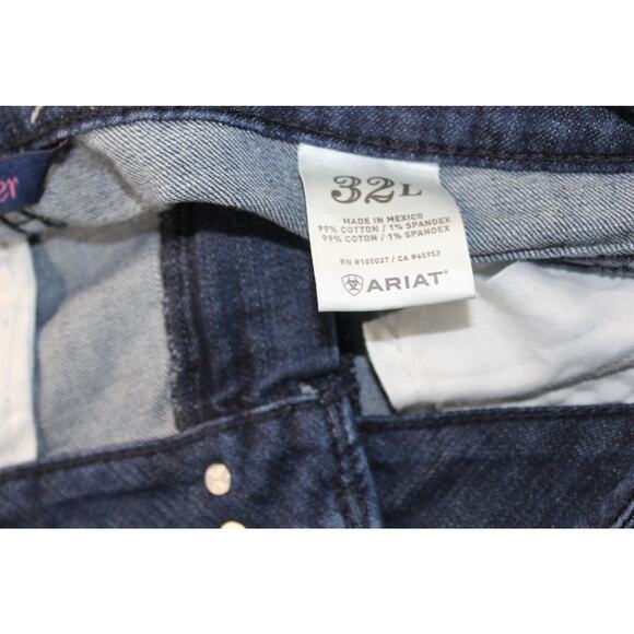 Ariat Trouser Jeans Women’s 32L Blue Denim Mid Rise Bootcut Stretch Western - Picture 5 of 6